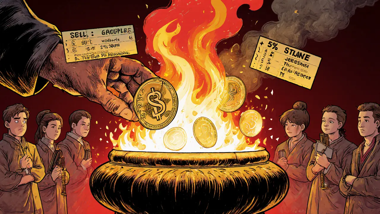 A hand deposits GZONE tokens into a lantern-shaped staking furnace with golden rewards swirling around.