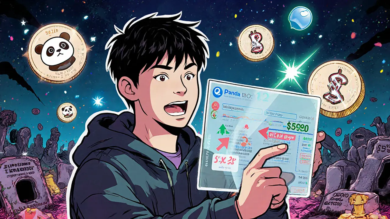 A trader using the Panda Bot with real-time trade visuals and warning sparks from large slippage.