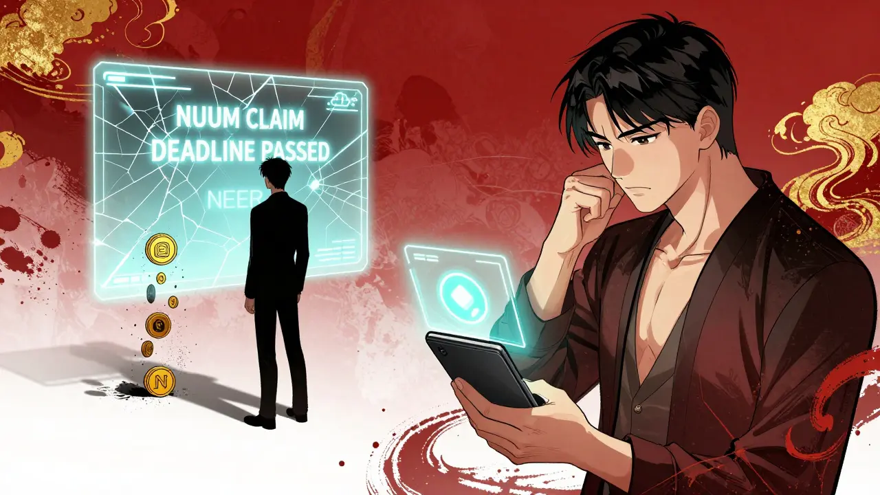 A person watching NEER tokens vanish as another successfully claims NUUM on a blockchain interface.