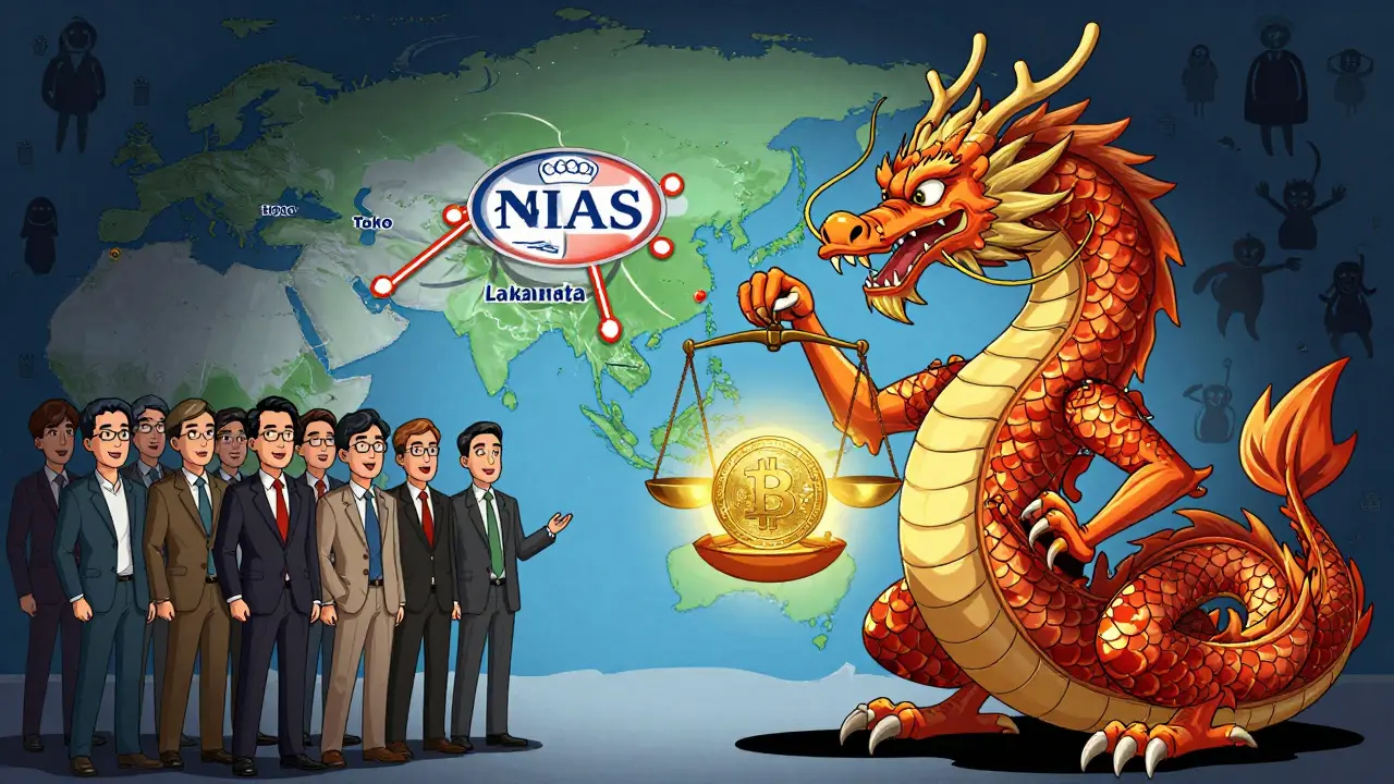 Singapore dragon balancing regulation and crypto innovation with global entrepreneurs.