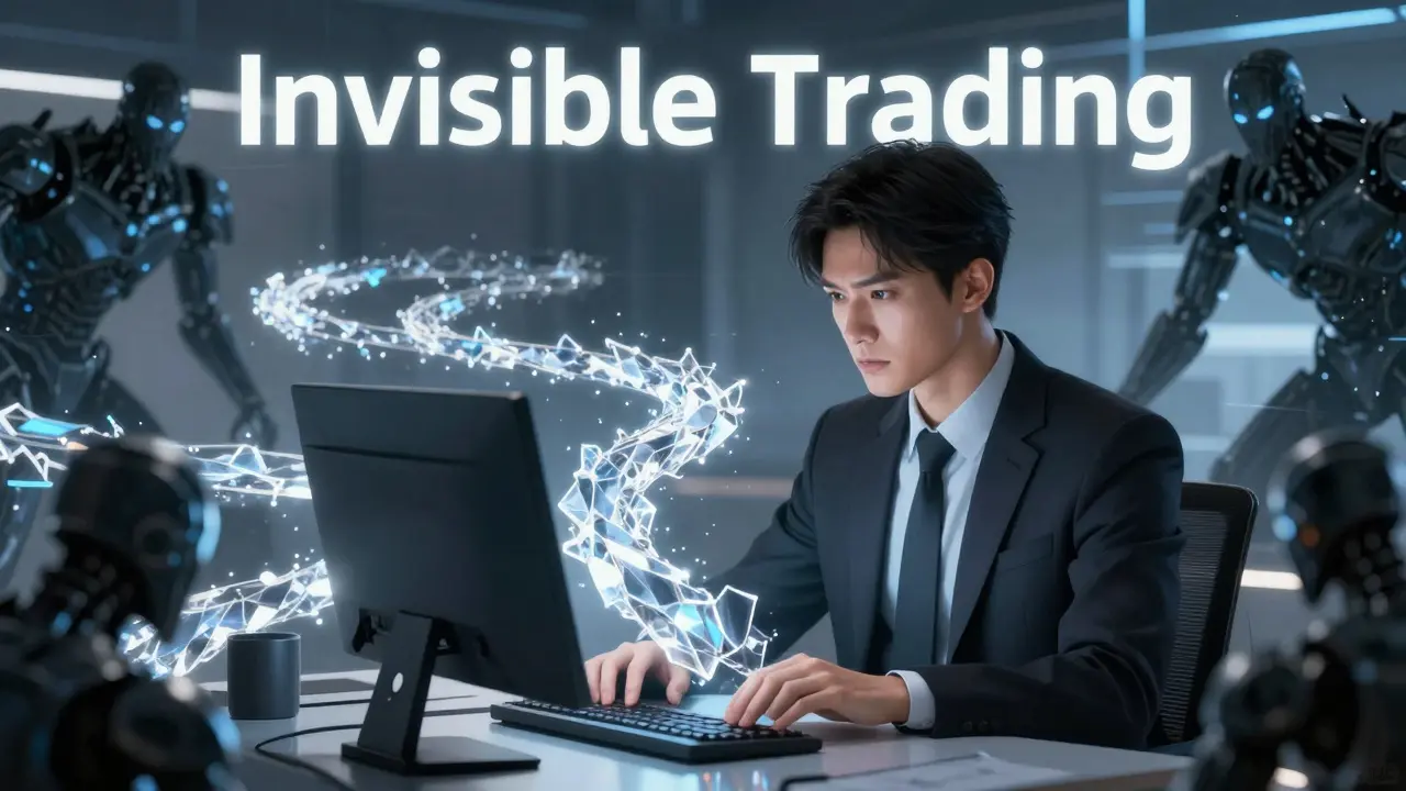 An encrypted digital path protecting a trader from robotic shadow bots