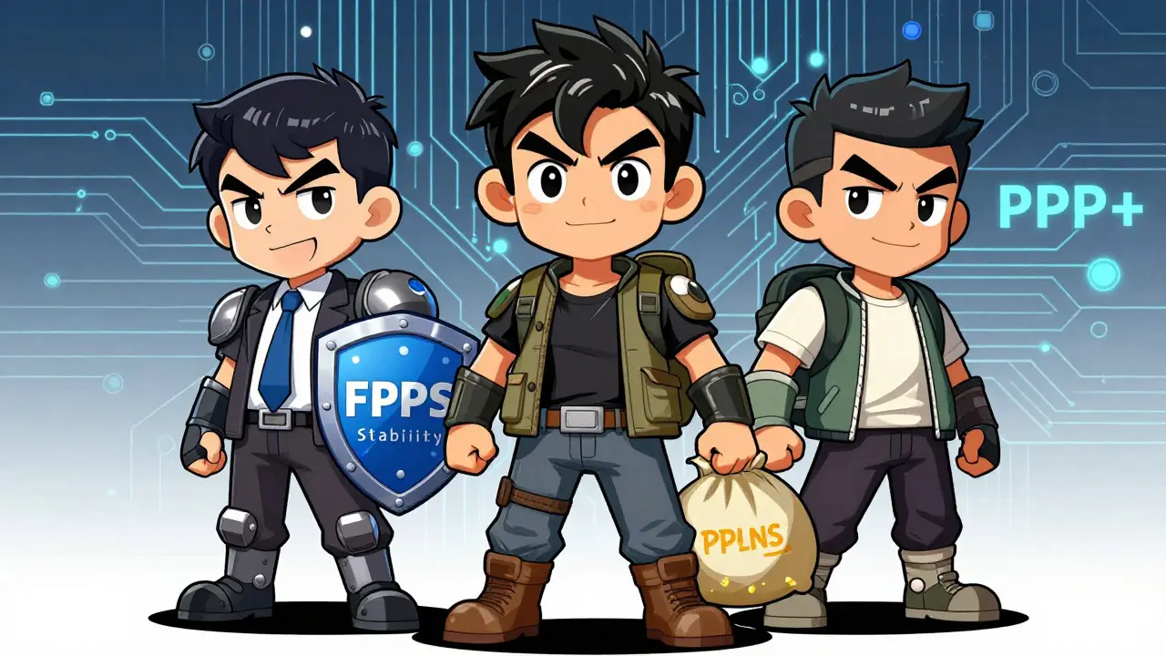 Anthropomorphic payment models FPPS, PPLNS, PPS+ in manhua