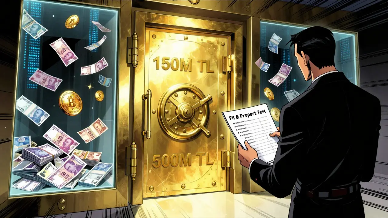 Symbolic vault representing high capital requirements and regulatory scrutiny for crypto exchanges.