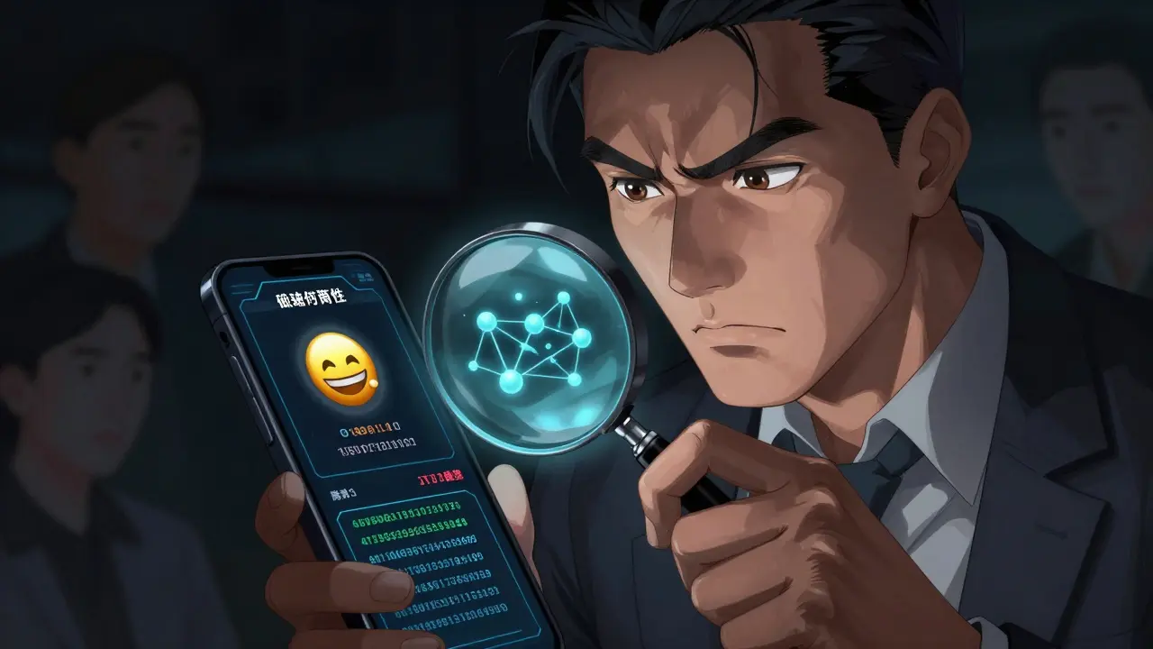 Investor checking contract addresses on phone to distinguish two GRASS tokens.