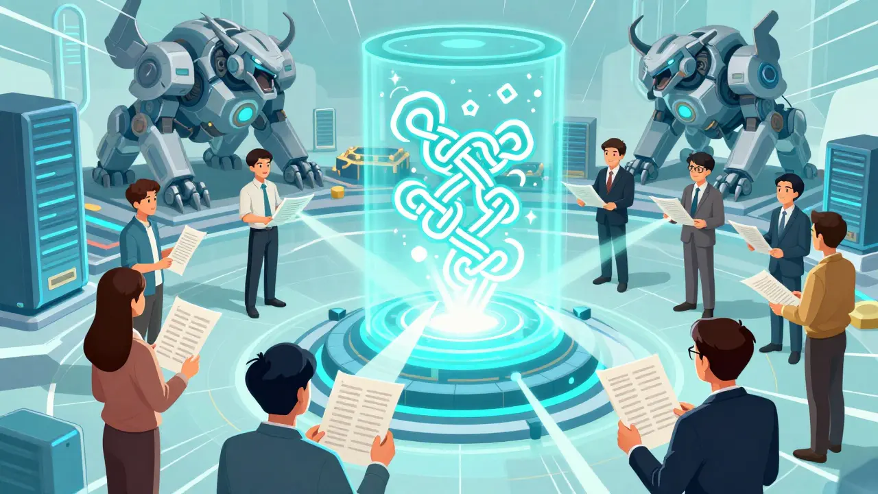 Manhua illustration of decentralized proving network hub