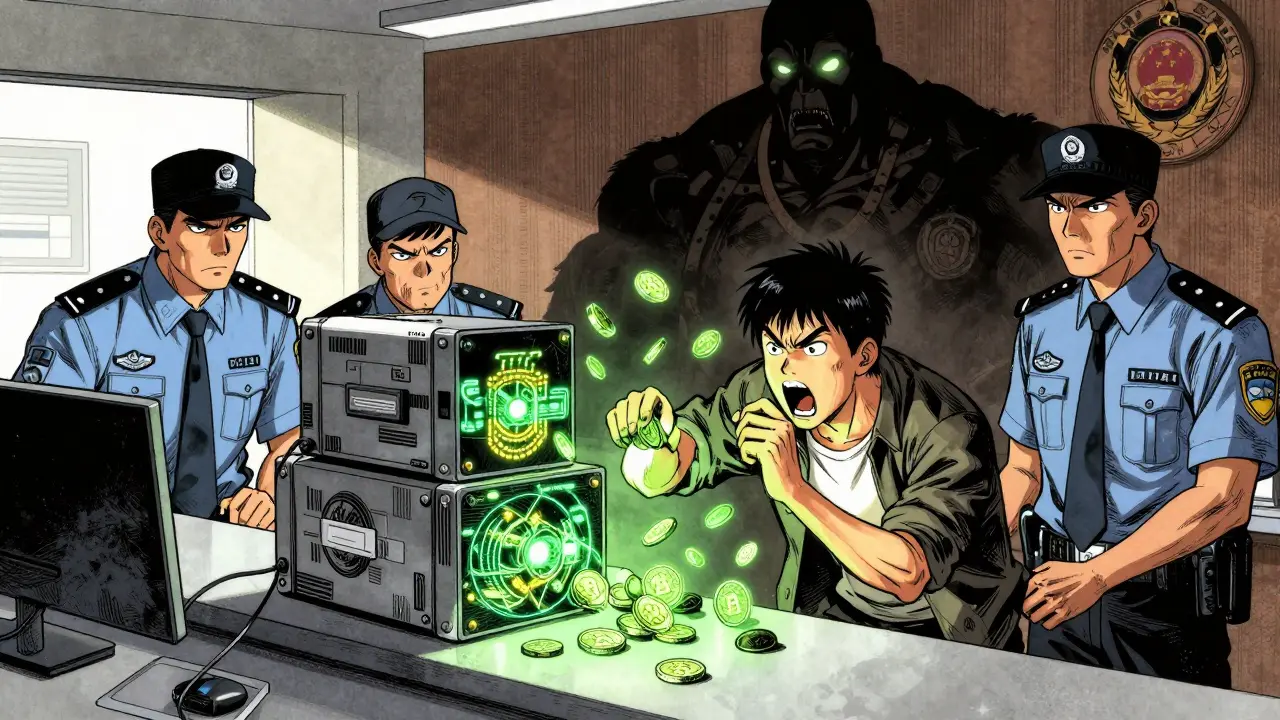 Manhua style: Authorities seizing crypto assets and mining rigs