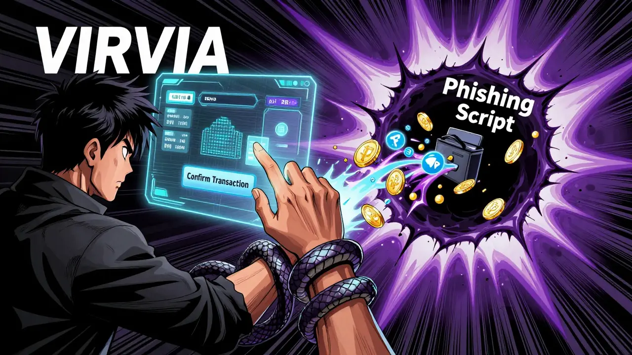 Manhua style: Malicious code stealing crypto from a wallet during checkout