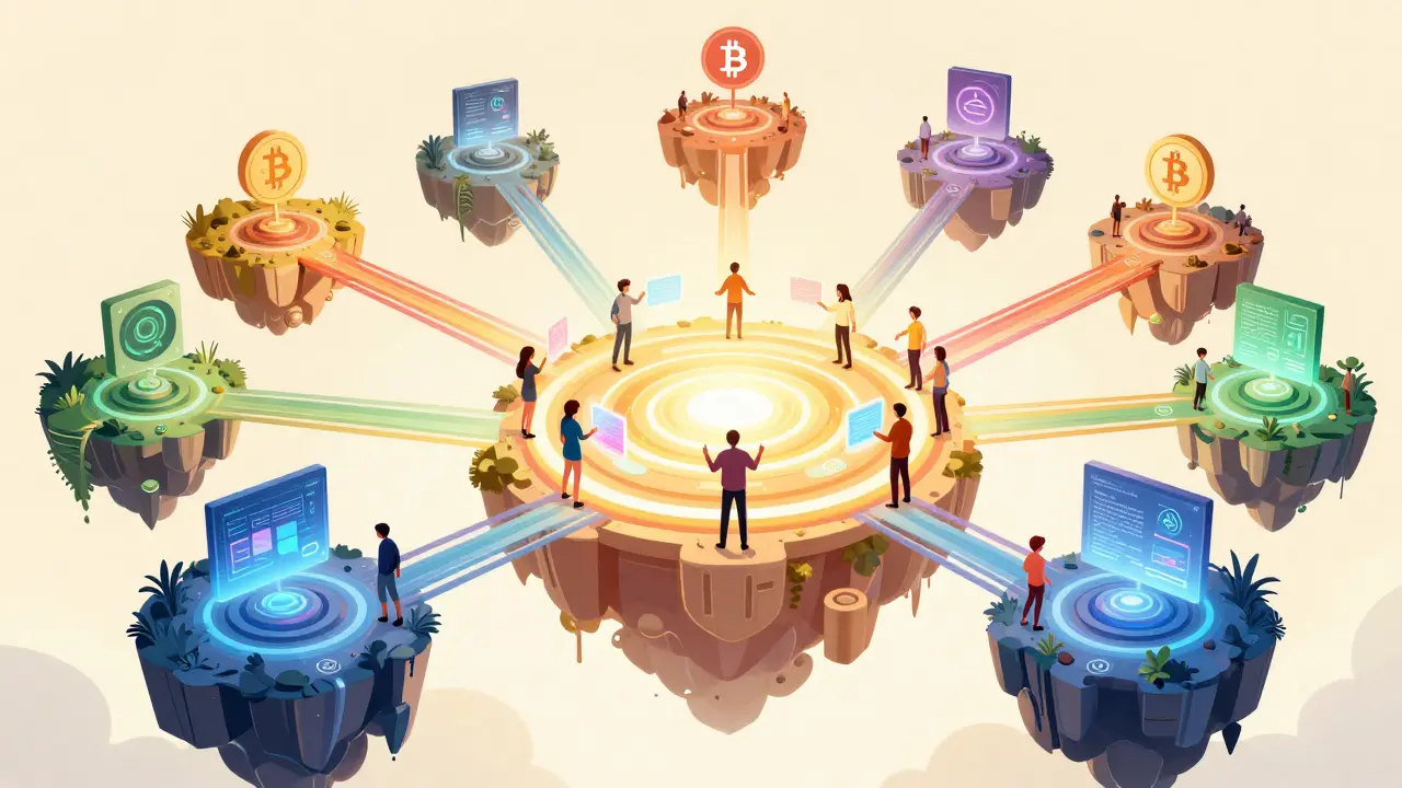 Manhua style: Modular blockchain islands connected by bridges