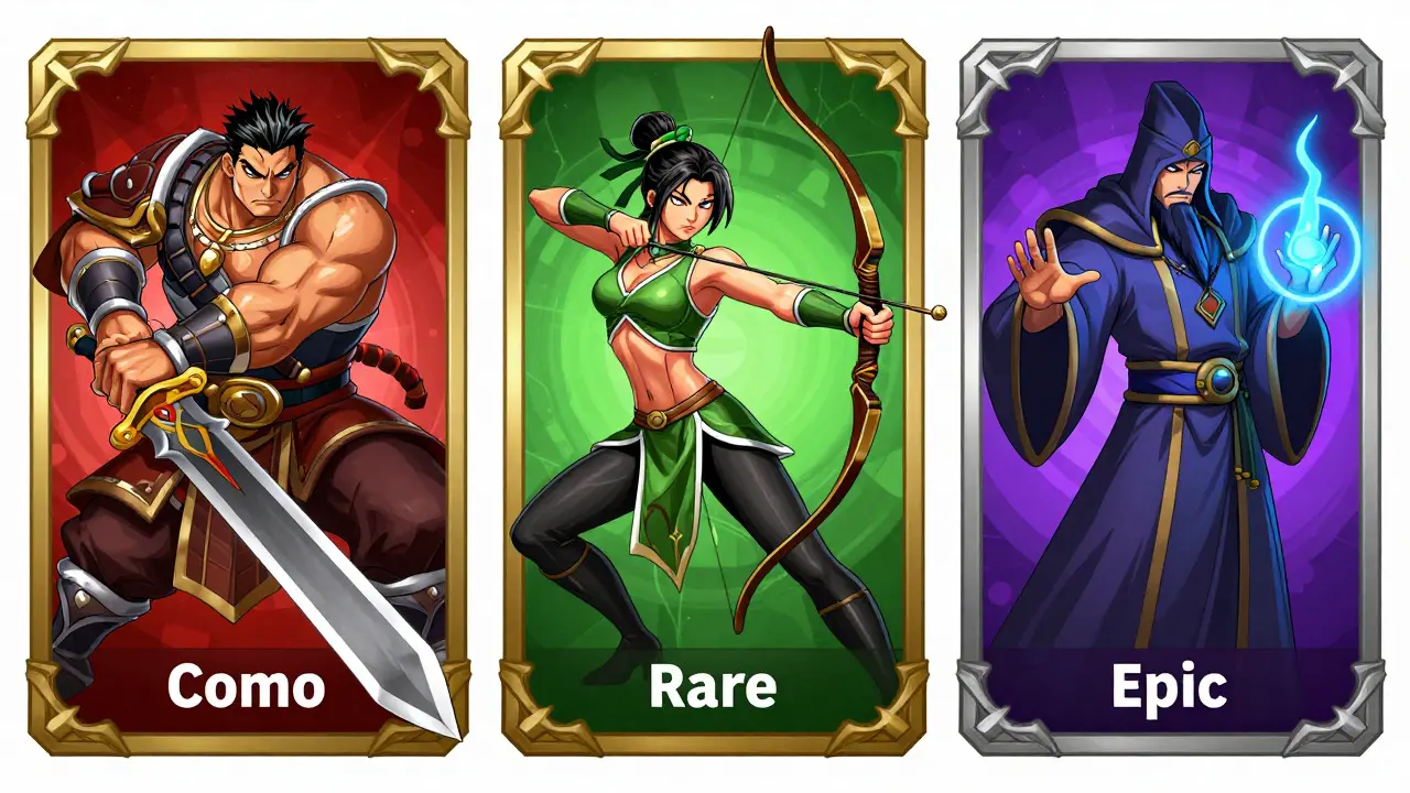 Warrior, Archer, and Wizard NFT classes in comic art style