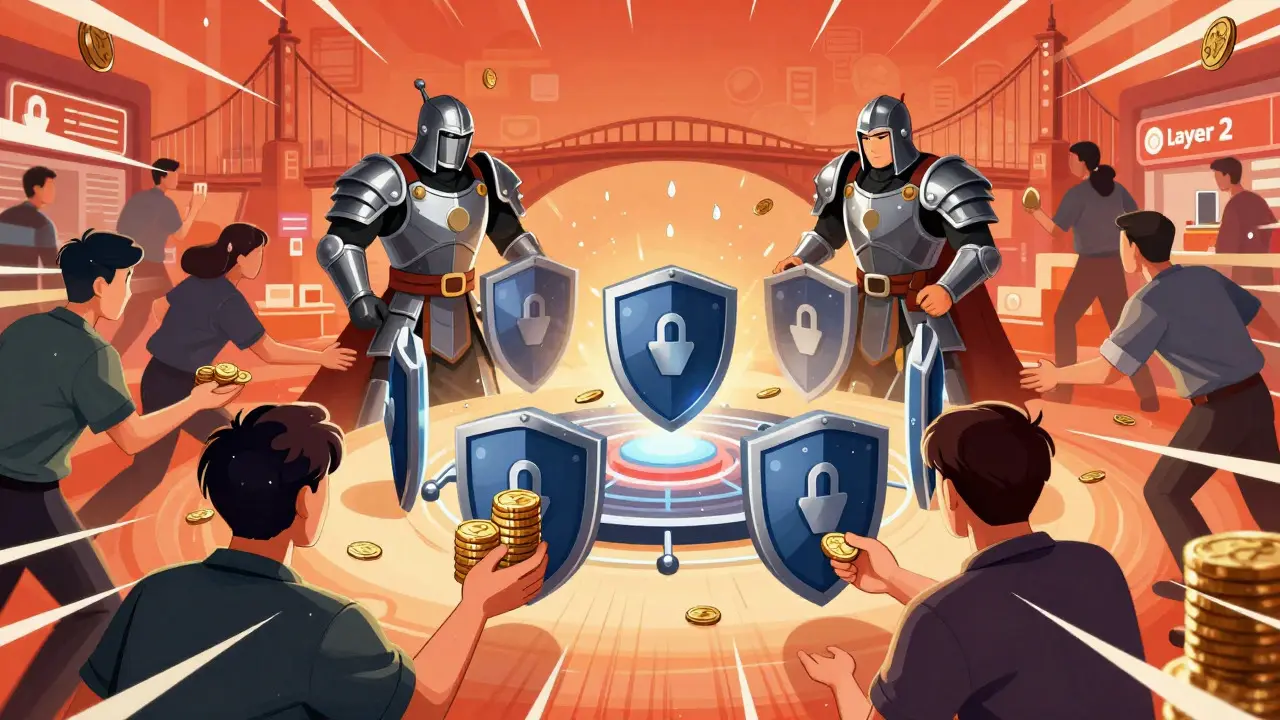 Users paying transaction fees to guardians for network security