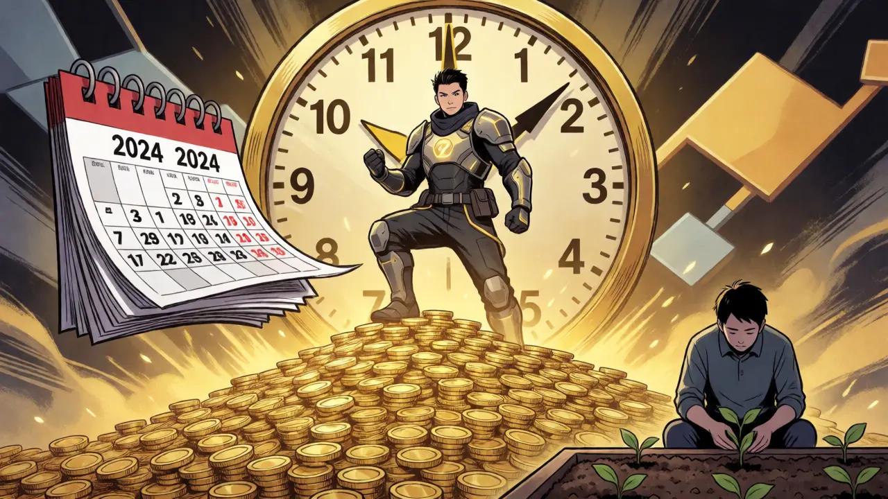 Dramatic illustration of Namada's massive airdrop versus Nama Finance's slow yield farming.
