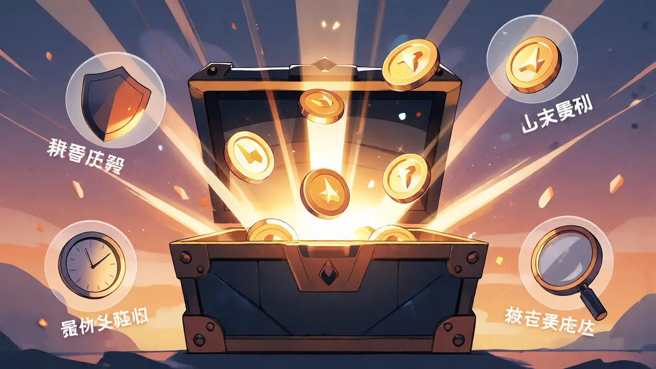 Opening a digital vault revealing glowing KCCSwap airdrop tokens